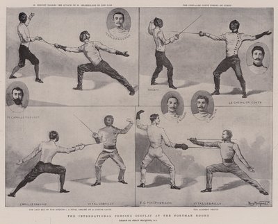 The International Fencing Display at the Portman Rooms by Percy Macquoid
